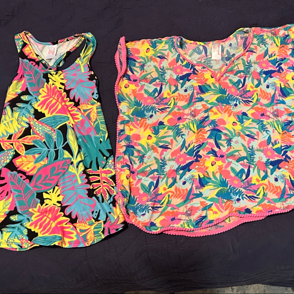 2 for $20 Cat & Jack Multicolor Floral Dress & Swim Cover Up